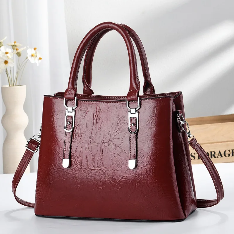 

Large Capacity Pu Leather Women's Handbag Fashionable High Quality Leather Womens Shoulder Crossbody Bag Commuting Handbags