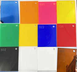 2MM 2PCS Colorful Translucent Acrylic Board, Plexiglass Tinted Plate, Red, Blue, Orange  Wedding and Home Decor