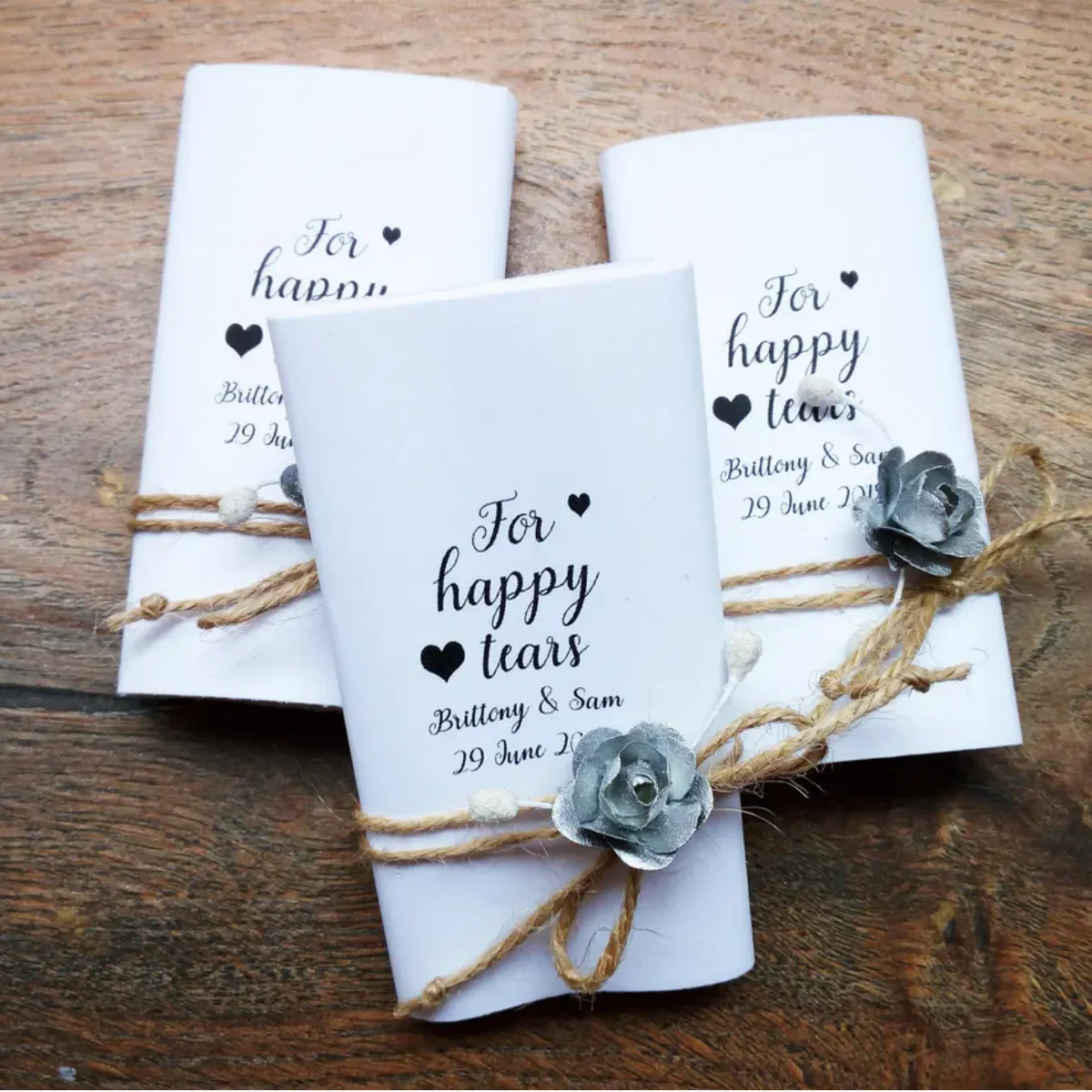 Happy tears tissue pack, Tears of joy packs, Wedding favors for guests, Wedding tissue for tears, Hankerchief, Personalized wedd