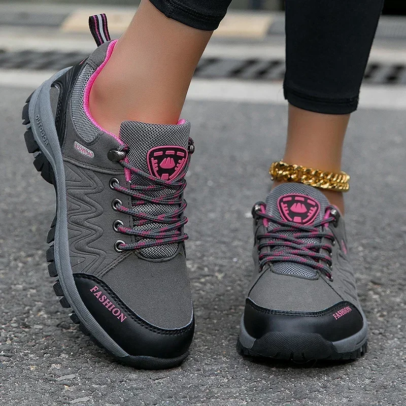 Women Non Slip Hiking Shoes, Comfort Outdoor Walking Climbing Jogging Sneakers Sports Footwear