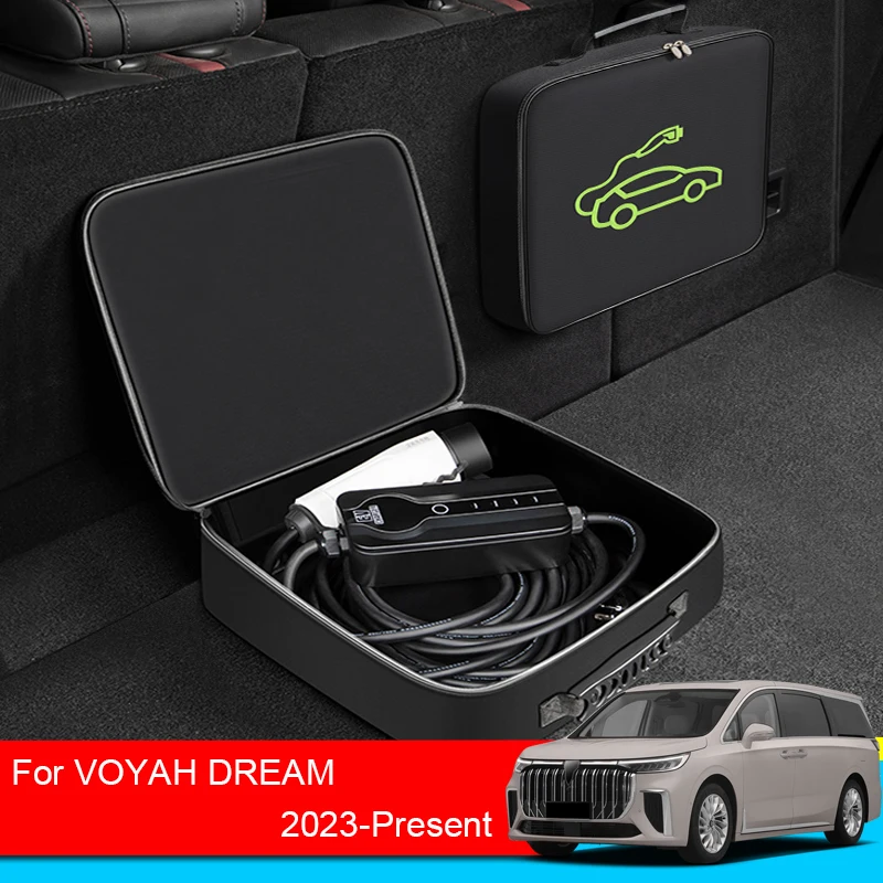 EV Carry Bag Waterproof Fire Retardant For VOYAH DREAM 2023 Electric Vehicle Charger Cables Plugs Sockets Equipment Container