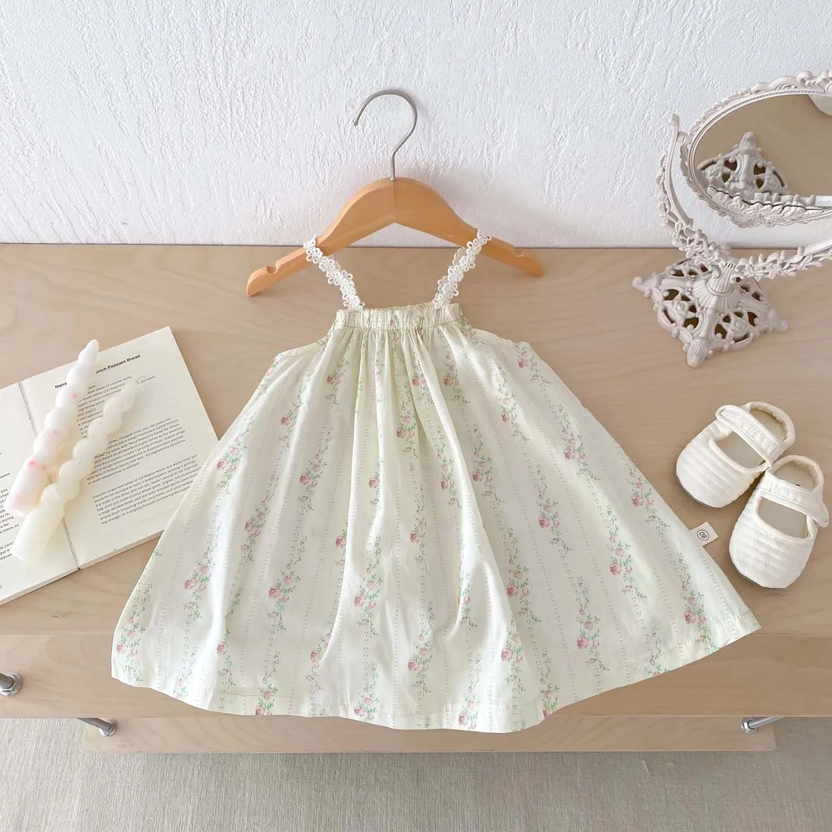 IG Style Baby Camisole Dress Summer Kids Girl Sling Dress Floral Dress Baby Dress 1-5yrs