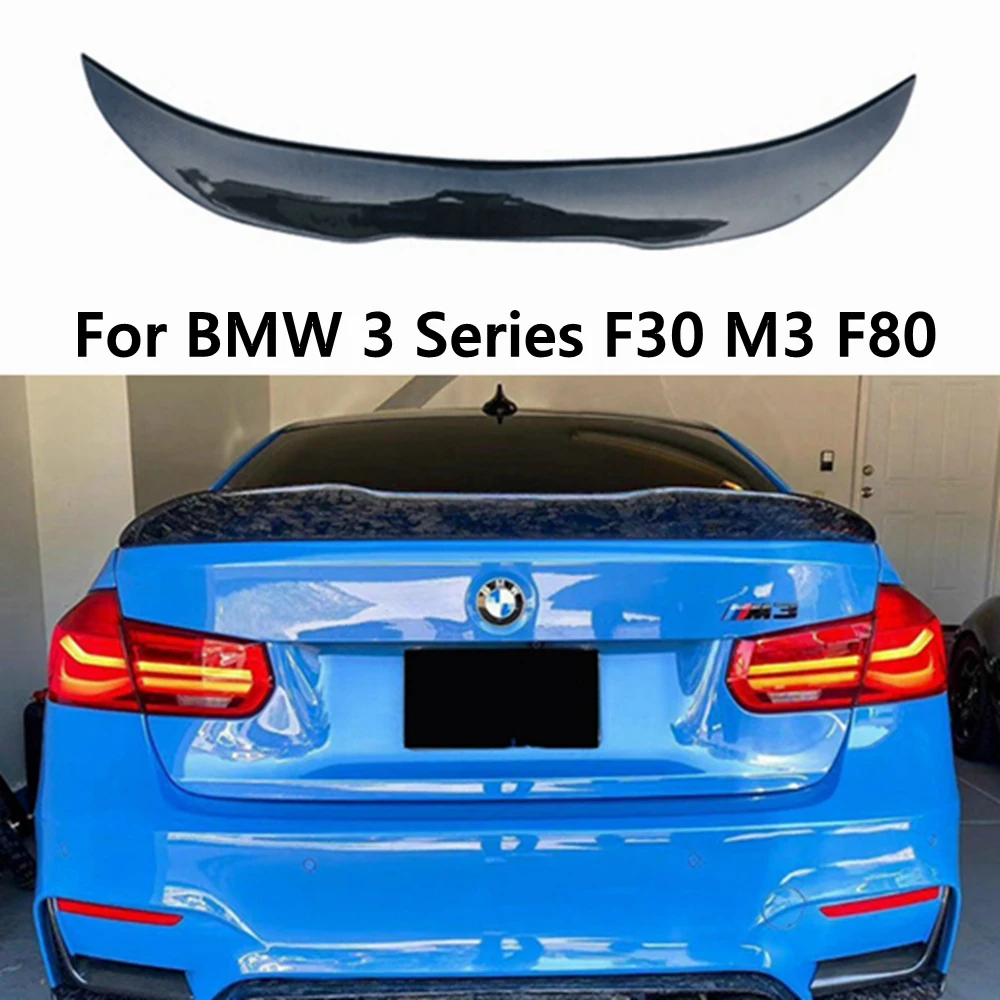 

For BMW 3 Series F30 F35&M3 F80 Sedan PSM Style Carbon fiber Rear Spoiler Trunk wing 2011-2019 FRP Forged carbon