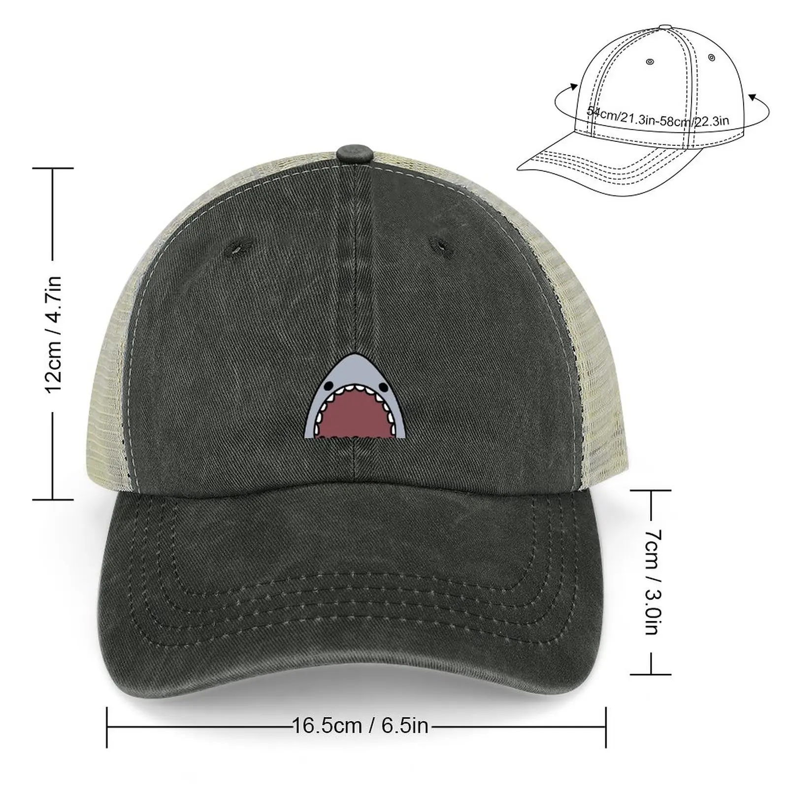 SHARK! Cowboy Hat Trucker Cap hiking hat Luxury Cap Boy Child Hat Women's