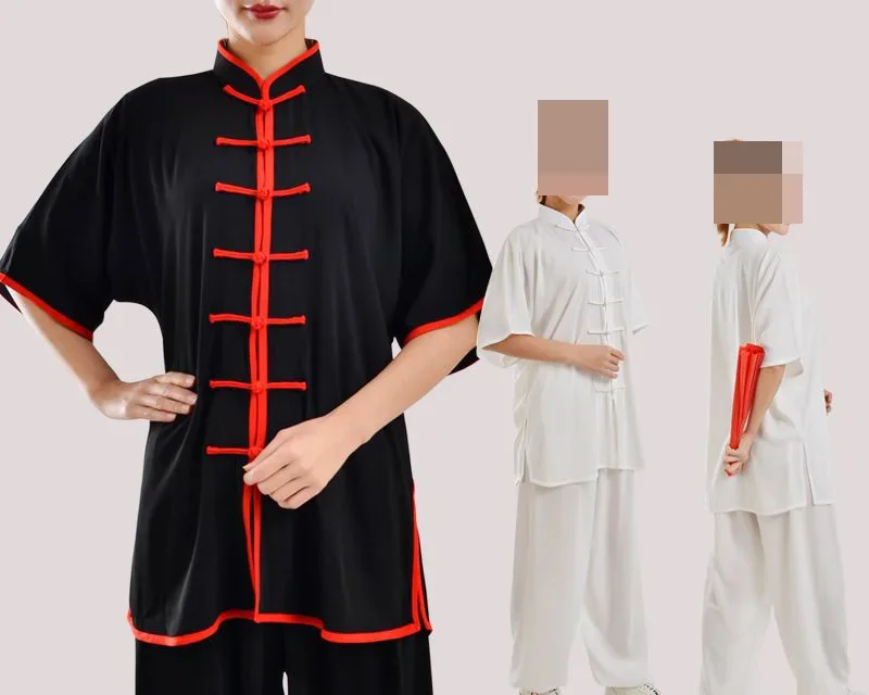 

top quality Unisex summer short sleeve tai chi uniforms taiji suits kung fu wushu suit martial arts clothing gray/blue/red