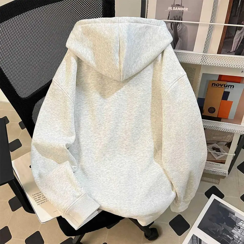 Harajuku Cartoon Crayon Shin-Chan Printed Hoodie Autumn Winter Women's Zipper Jacket Loose Casual Student Sweatshirts Coats
