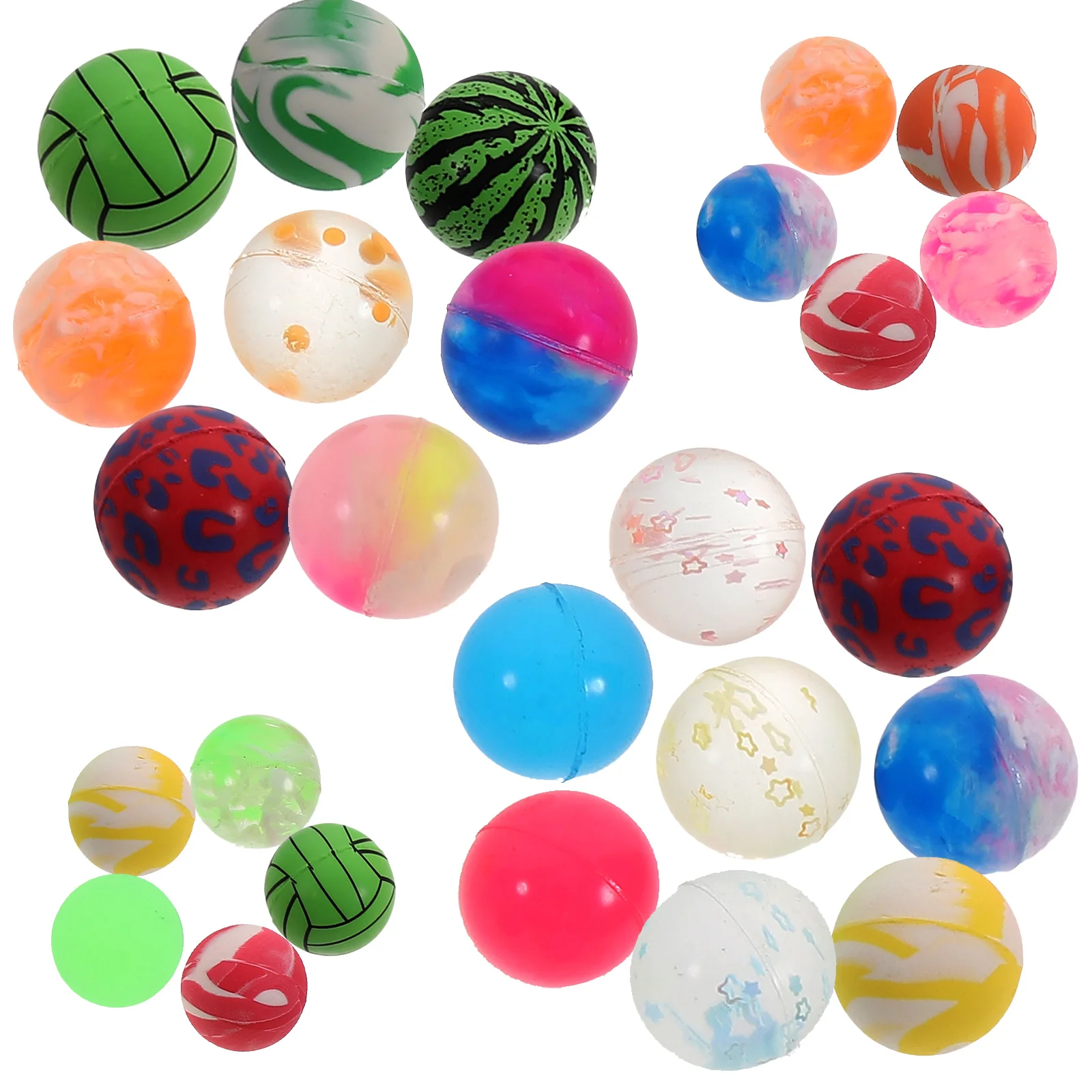 50 stücke Kinder Elastische Bouncy Stress Relief Mini Bounce Bälle Helle Farbe Spielzeit Party Geschenk Frühe Bildung Für Autismus