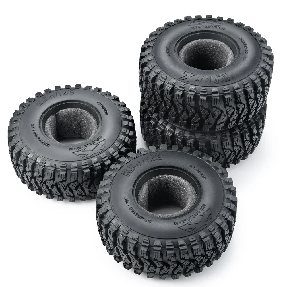 ZHRCFUN MOHERO 4 piezas 2,6 pulgadas de metal Beadlock llantas para Wraith 90053-90048(RR10) 1/10 RBX10 AXI03005 Axial AXI03000 AXI3004, gris y negro