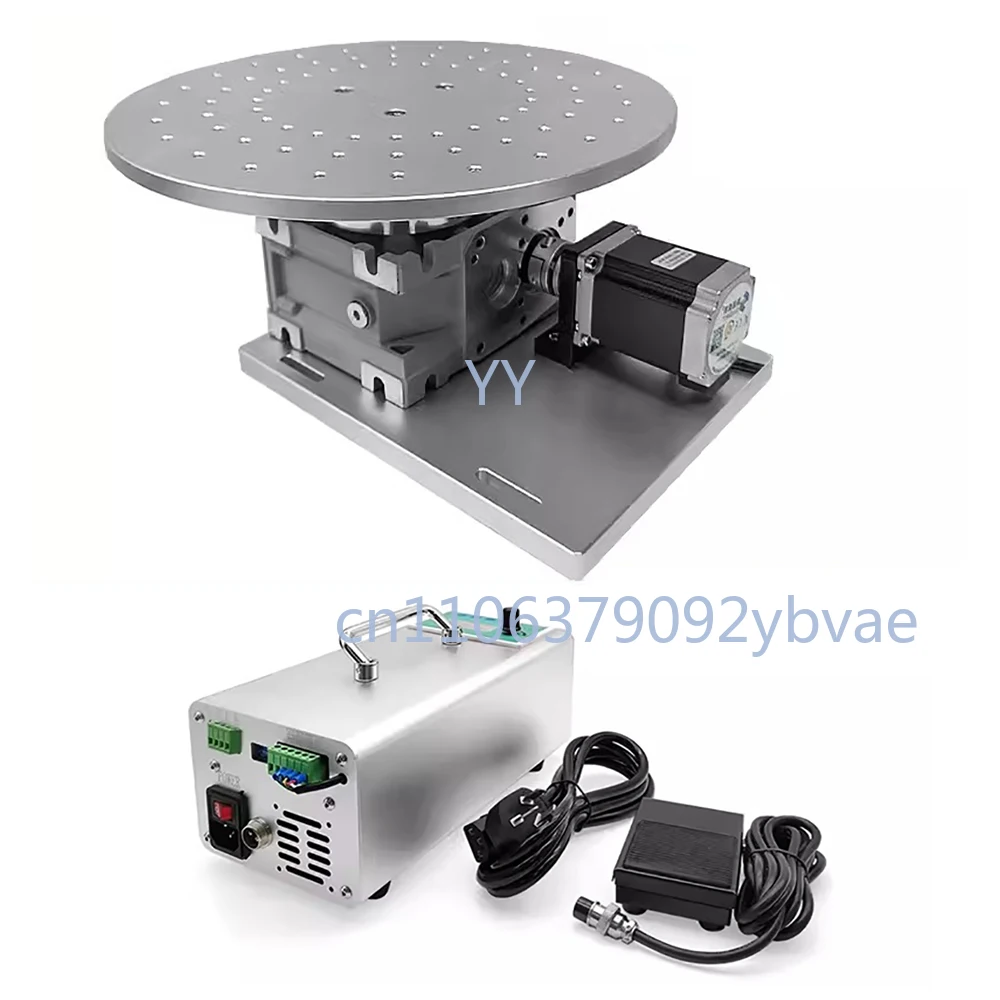 

FD-L300 Electric Rotary Table Diameter 300MM Multi-Station Rotating Workbench Rotation Shaft Load 30KG with Controller
