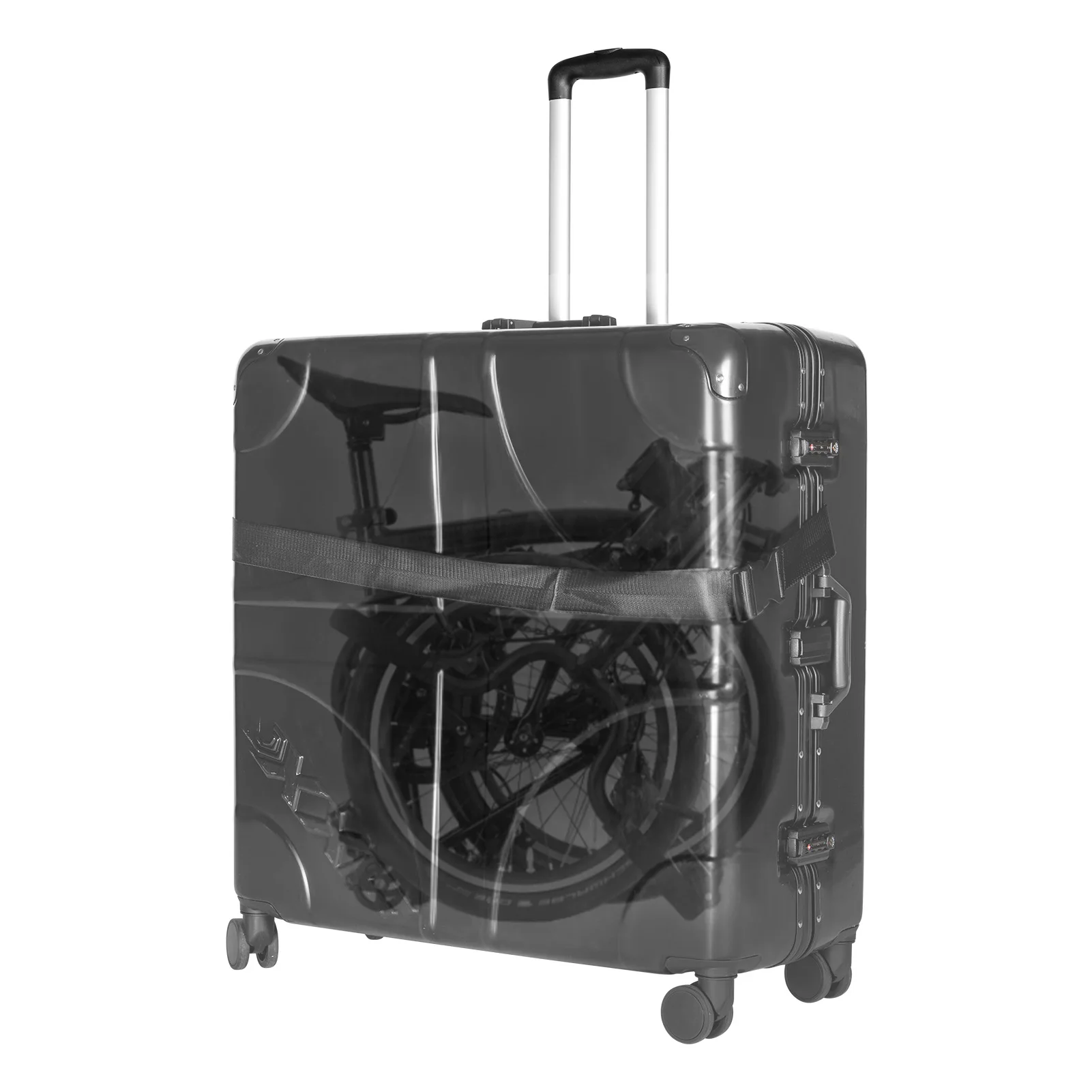 

Bike Box for 16-Inch Folding Bicycles for Air Travel Water Resistant High-Quality ABS Material with TSA Lock Universal Wheels