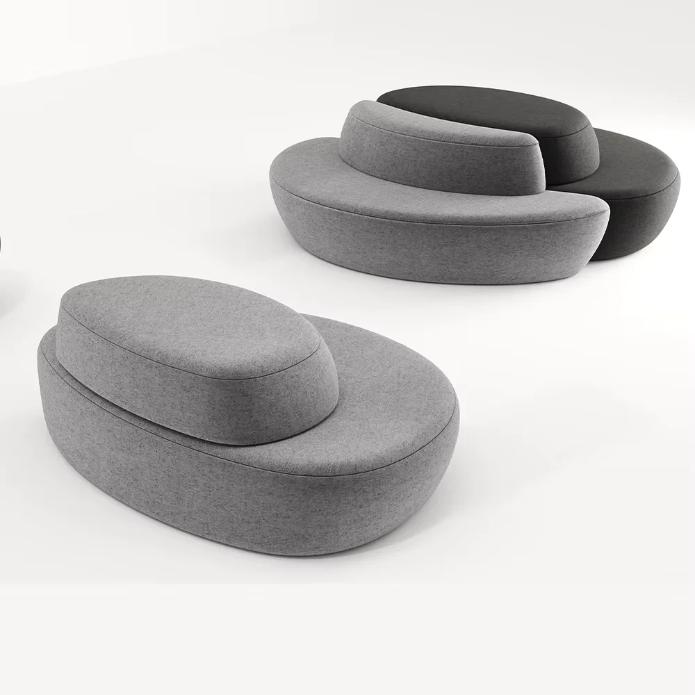 Fabric Modular Round Sectional Comfy Salon Reception Lounge Seating