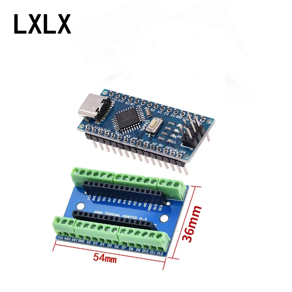 1pcs Nano V3.0 ATMEGA328P Mini/Type C Compatible with Bootloader USB Driver for Arduino CH340 with USB Cable Expansion Board