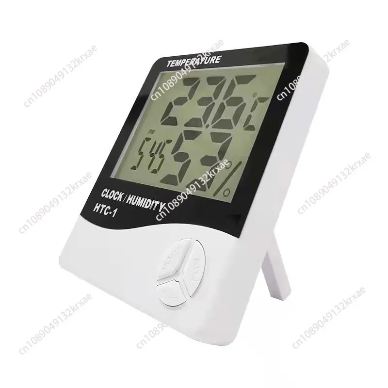 HTC-1 Electronic Thermohygrometer Indoor Thermometer Household Alarm Clock