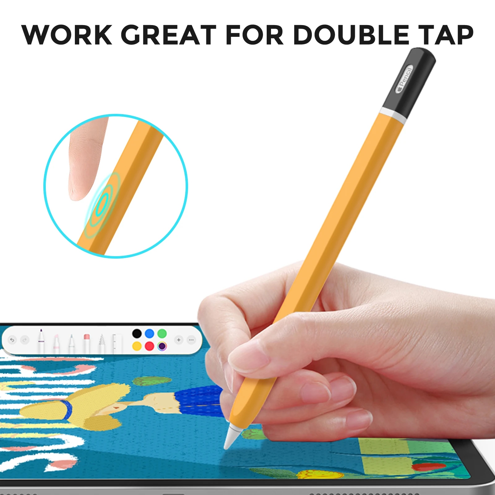 Estojo stylus para apple pencil pro 2 gen, capa protetora ultrafina de silicone macio para ipad pencil 2a geração