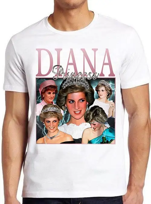 Princess Of Wales Lady Diana Best Seller Funny Meme Fashion Top Retro T Shirt 1450