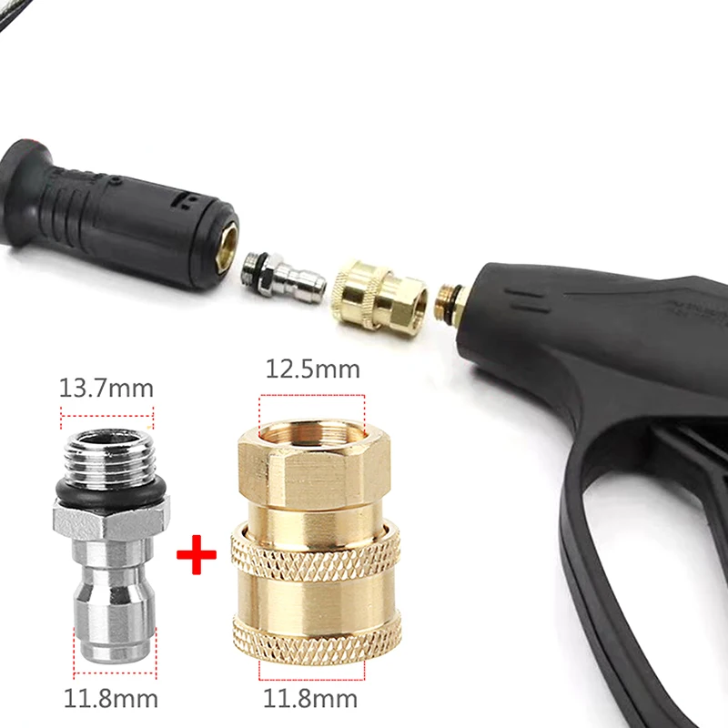 

High Pressure Water Gun Quick Plug Quick Connect 1/4 Quick Connector Pure Copper Joint High Pressure Sprinkler Foam Pot Insert