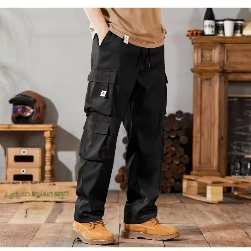 Casual and Trendy Workwear Pants for Men, Loose Fit Plus Size, New Straight Leg Multi Pocket, Durable and Dirt Resistant Pants