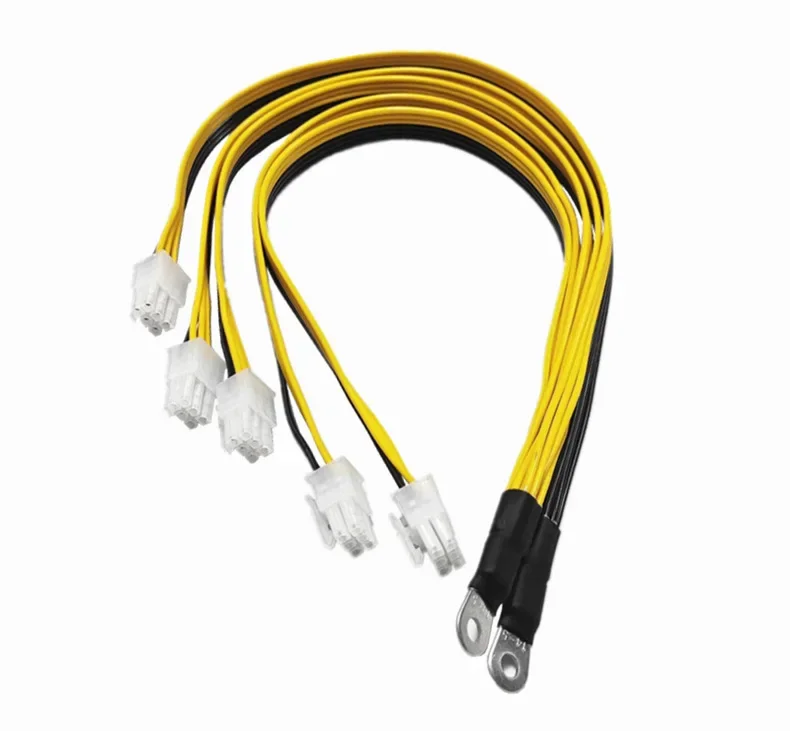 18AWG 42cm 6P 6Pin 5PCIE Single head Power supply Power Cord APW3 apw7 PSU extension cable Connector