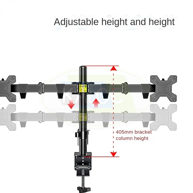 Dual Monitor Desktop Mounting Bracket for 17 to 27-Inch LCD Screens Rotation & Tilt Adjustable Two-Arm Desk Stand Support