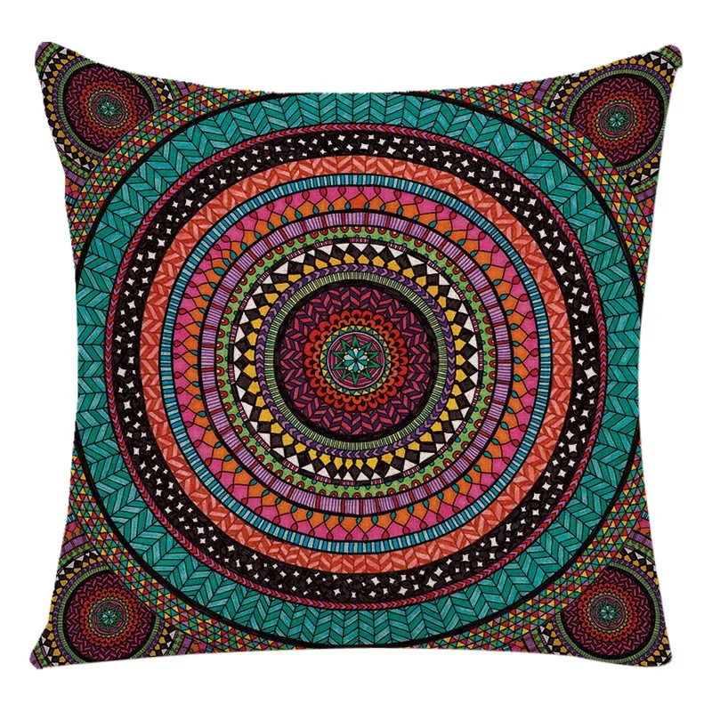 

Ethnic Mandala Linen Printing Sofa & Pillow Cover - Amazon Hot Home Decor