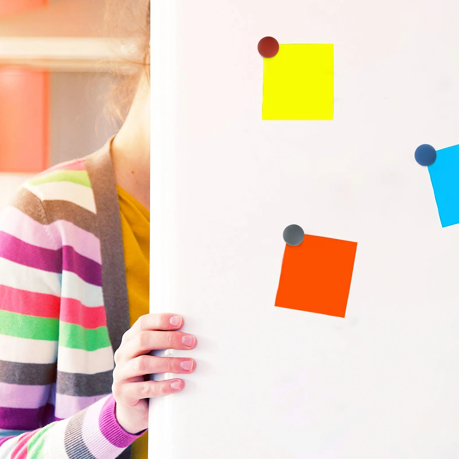 

24Pcs Cute Fridge Magnets Set Round Simple Design Refrigerator Magnets for Kitchen Office Decoration Utility Cute Fridge Magnet