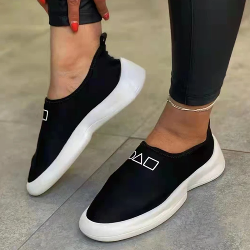 BKQU 2022 Summer Platform Sneakers Women Character Casual Shoes Plus Size Women Shoes 43 Shoes for Women Sneakers Slip-On