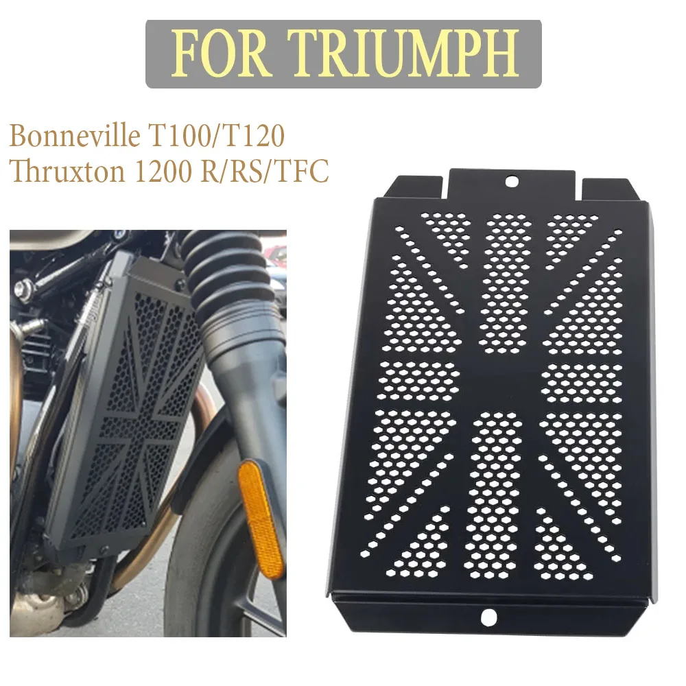 

Для Triumph Bonneville Bobber T120 T100 Speed Twin Thruxton 1200 R RS TFC Защитная решетка радиатора 2022 2021 2020 2019 2018