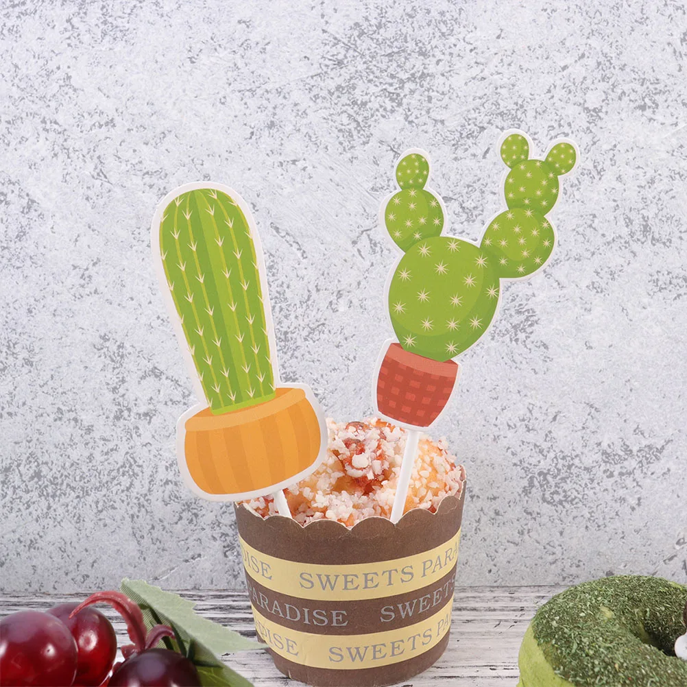 

42Pcs Cactus Cake Toppers Exquisite Design for Birthday Wedding Engagement Dance Party Festival Occasions