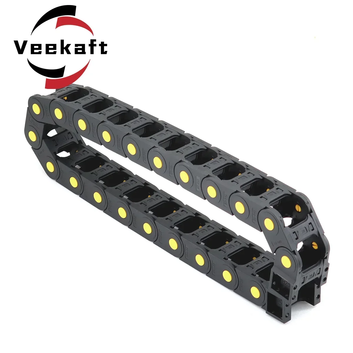 Veekaft 20 25 Plastic Transmission Cable Chains Bridge Opened Drag Chain With End Connectors CNC  Machine Tools Wire Carrier