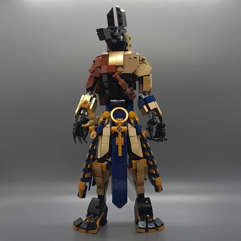 

MOC анубированный египетский бог, комплект строительных блоков-сделай сам, сборочные кирпичи, древняя мифология, модель шакала, божество, дисплей для детей, взрослых, подарок