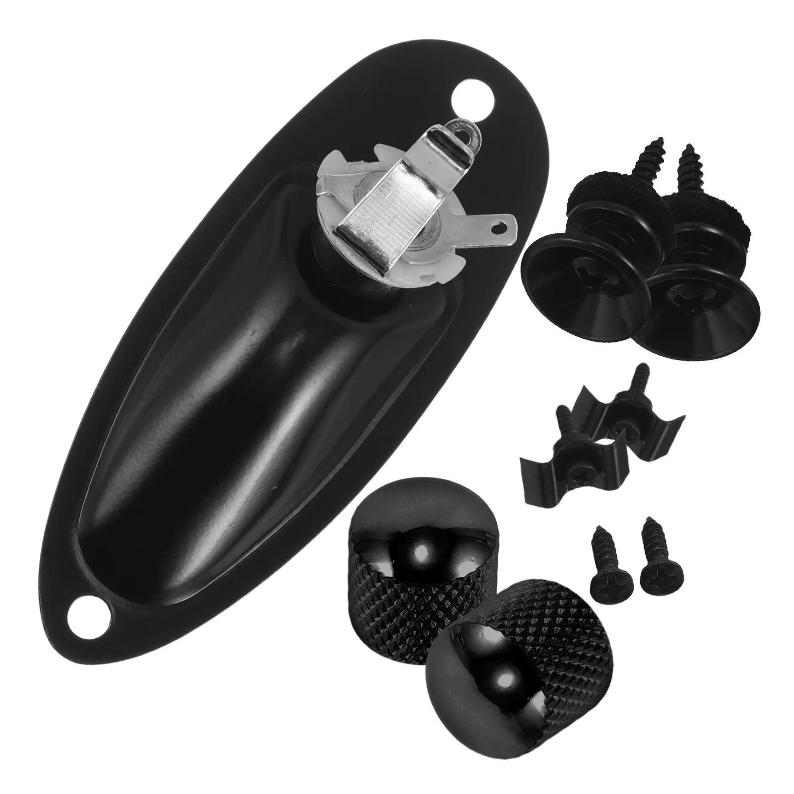 

Guitar Accessories Hardware Knobs Metal Bass Jack Socket Electric Input with Lock Strap Locks