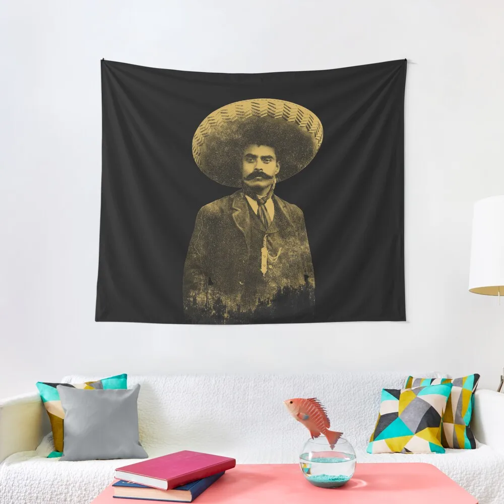 

Emiliano Zapata - Black Tapestry Decoration Aesthetic Cute Room Things Home Decor Accessories Tapestry