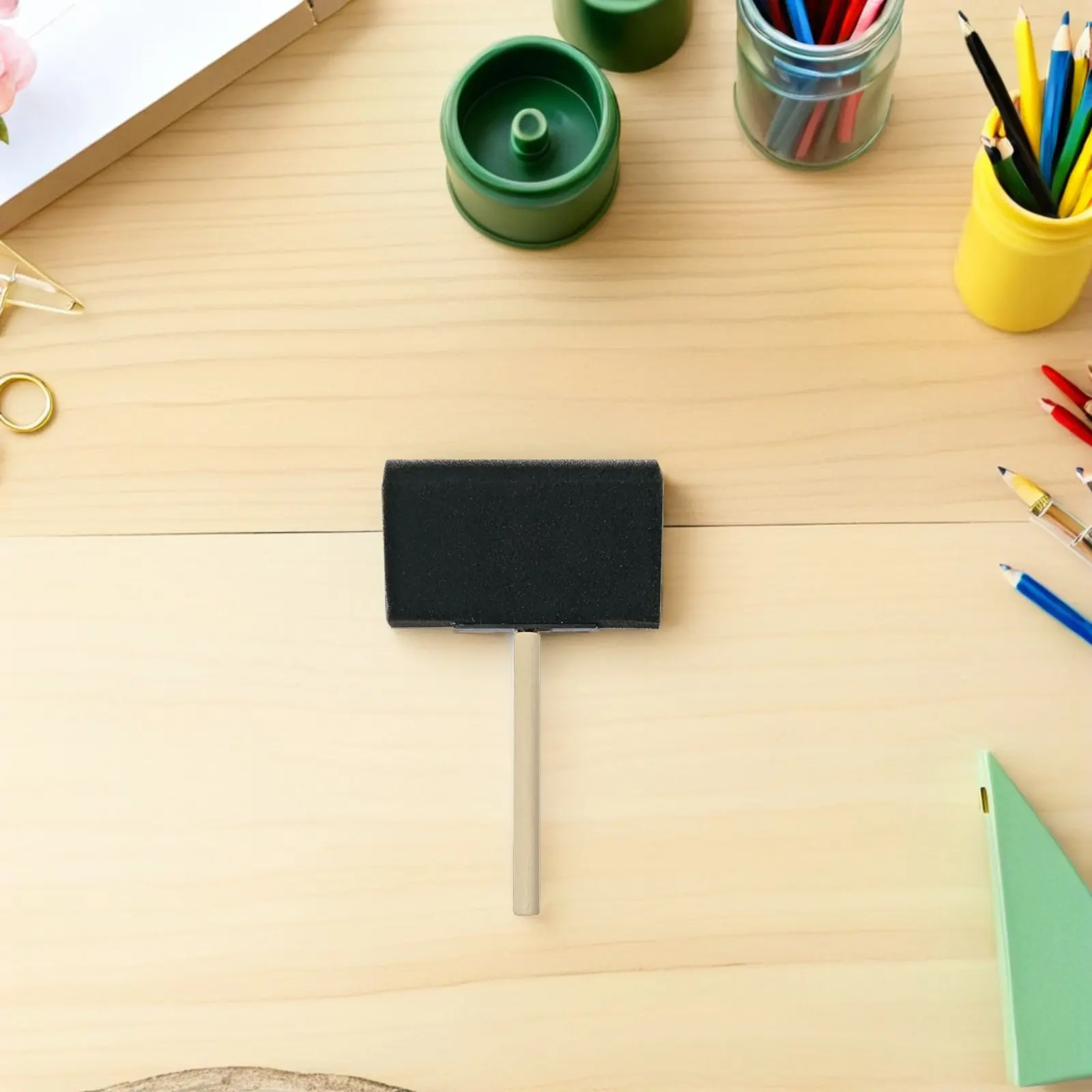 

Набор из 30 многоразовых губчатых кистей для рисования с деревянной ручкой для детского творчества, рисования на стенах, холсте и трафаретах