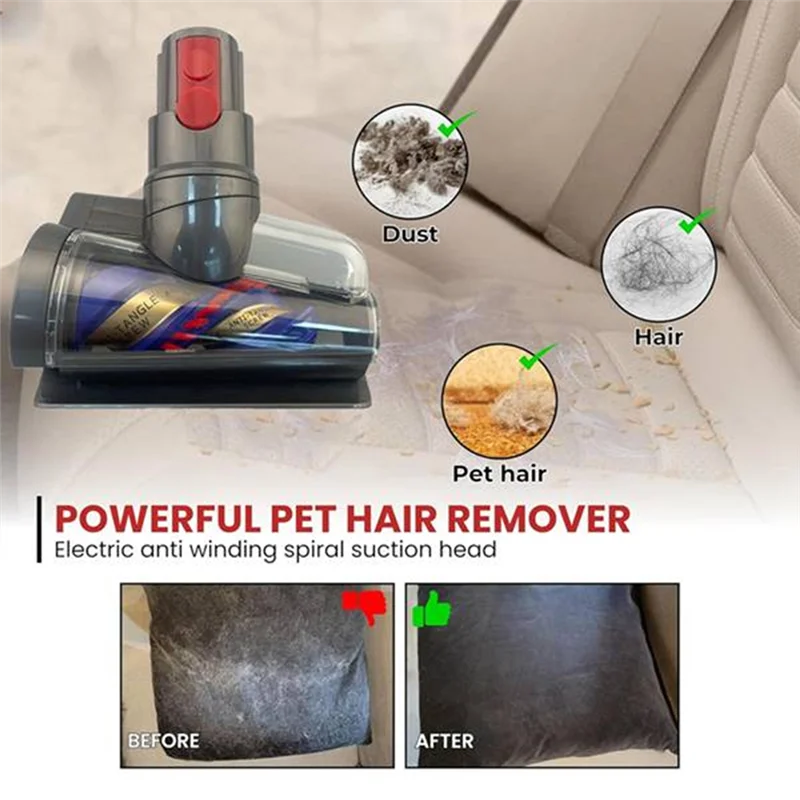 

ABZA-насадка для удаления пылевых клещей, мини-электрическая щетка для Dyson V10 Slim/V12, электрическая для пылесосов