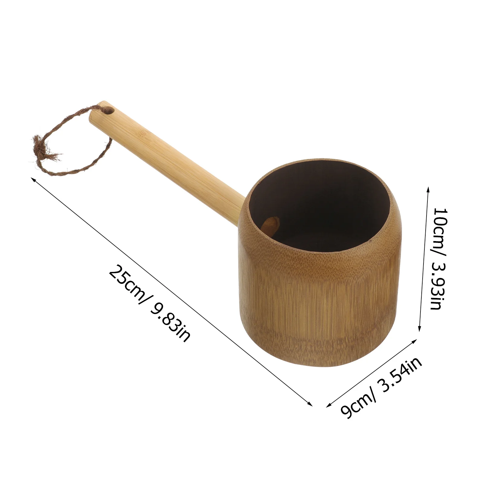 الخيزران مغرفة المياه مغرفة مقبض قصير للحمام دش شطف كوب المطبخ حمام قحافة مغرفة المياه قابلة لإعادة الاستخدام