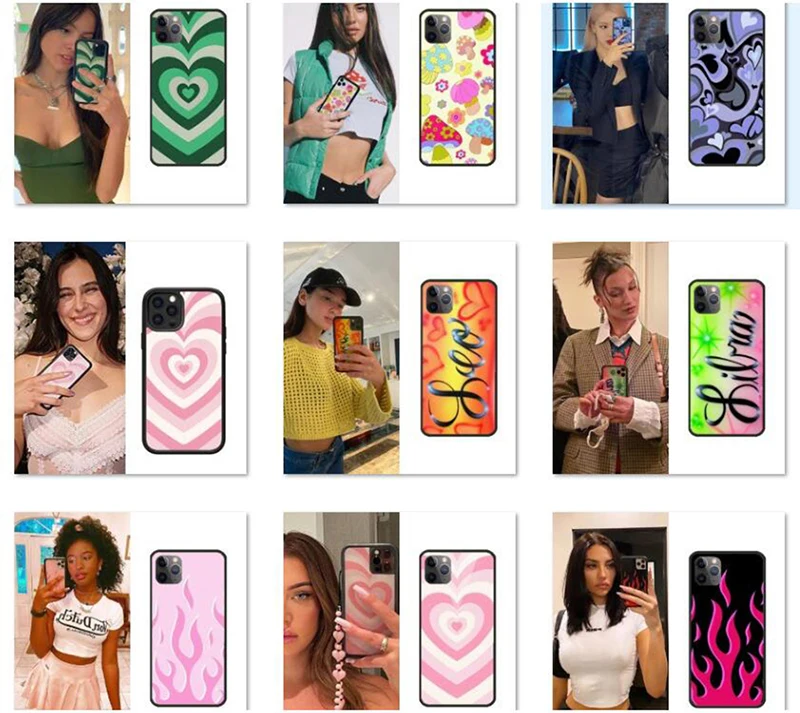 Cheerleader Cheer Heartbeat Line Phone Case Cover For iPhone 16 15 14 13 12 Pro Max mini 11 Pro Max XS XR Plus Coque