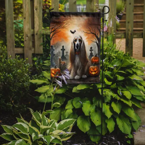 Afghan Hound Spooky Halloween Flag