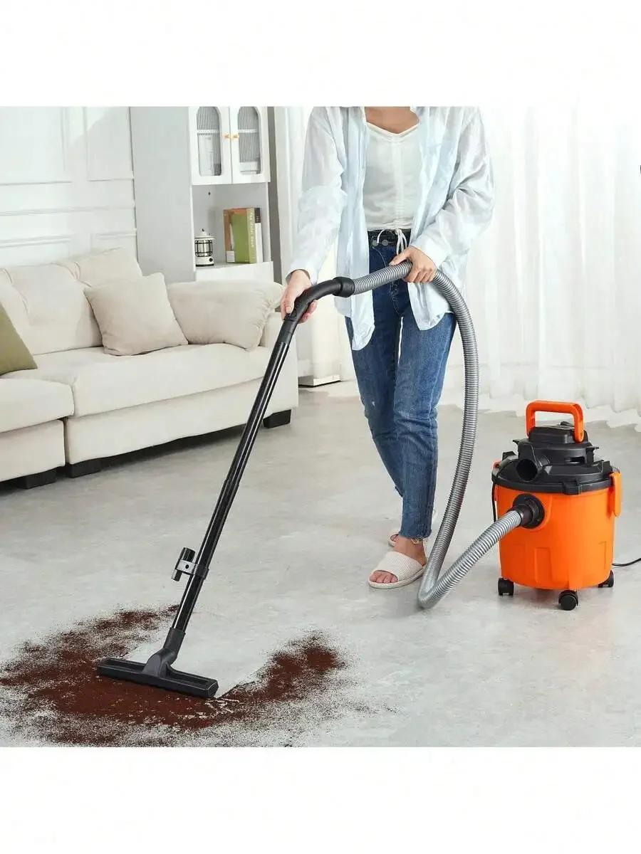 

Shop Vacuum Wet And Dry, 5 Gallon 6 Peak Horsepower Wet/Dry Vac, Powerful Suction With Blower Function With Attachments 2-In-1 C