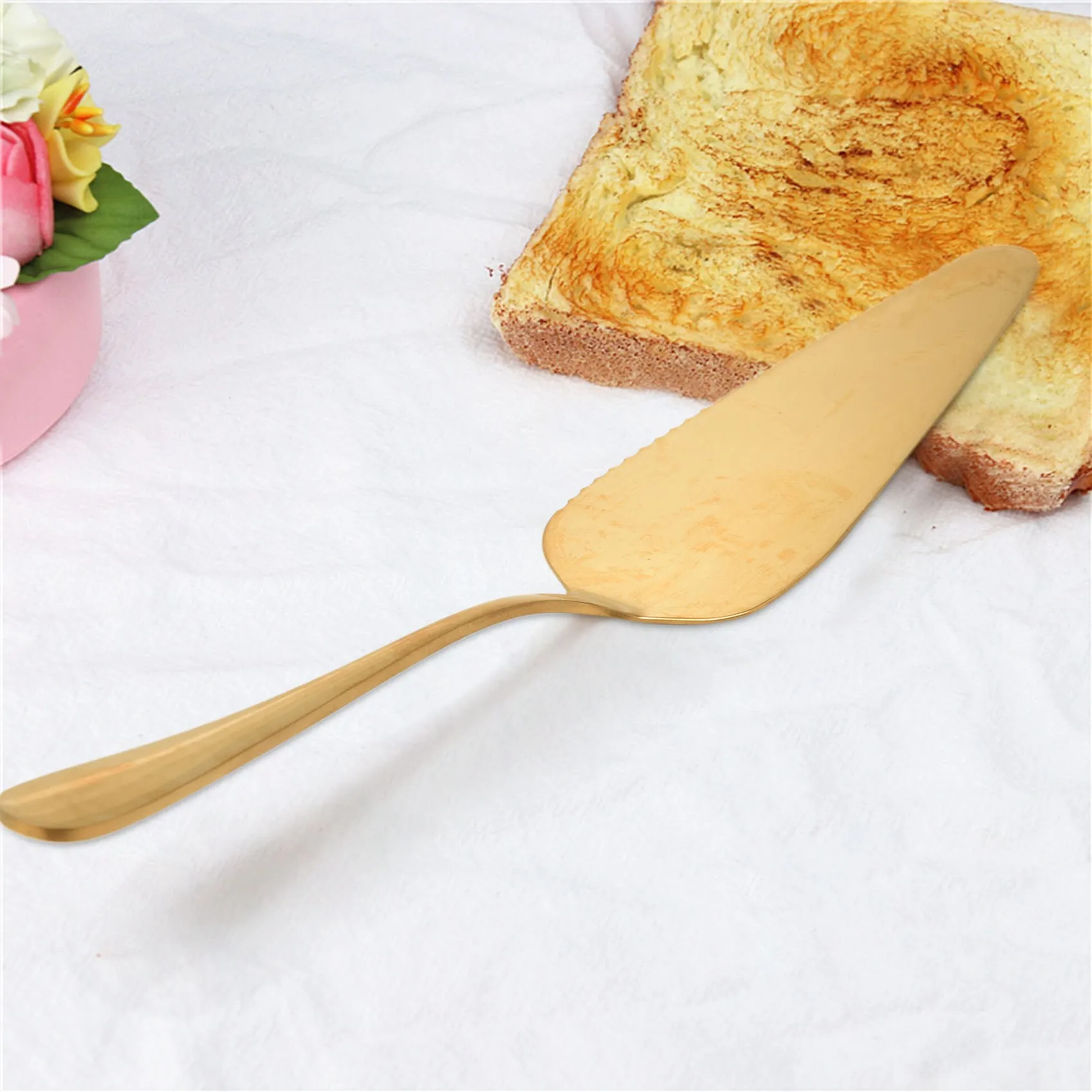 Tools Golden Cake Pie Server, Wedding Cake Knife and Server Set,2 Pieces