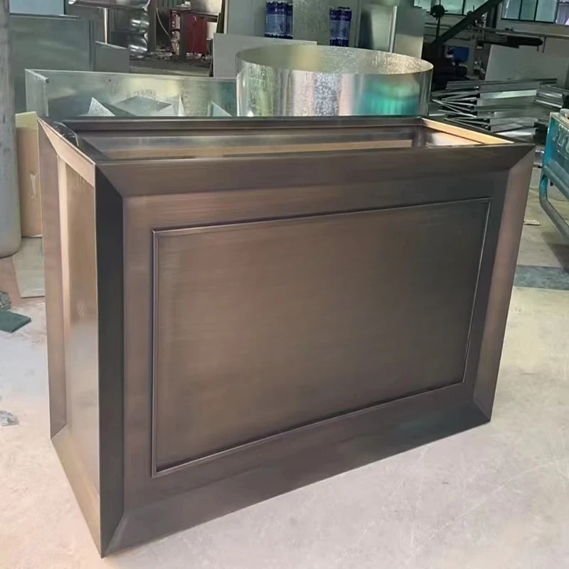 صندوق زهور من الحديد المطاوع في الهواء الطلق، سياج سرير على شكل زهرة فناء مربع #3