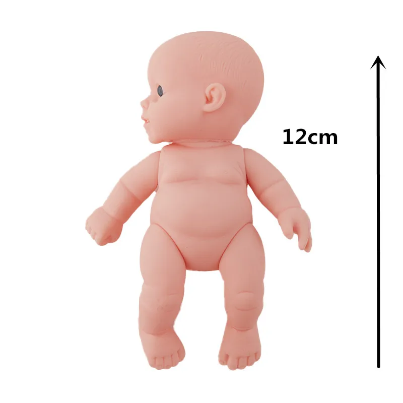 1Pc 12cm Newborn Baby Simulation Doll Soft Children Reborn Doll Toy Boy Girl Emulated Doll Kids Birthday Gift