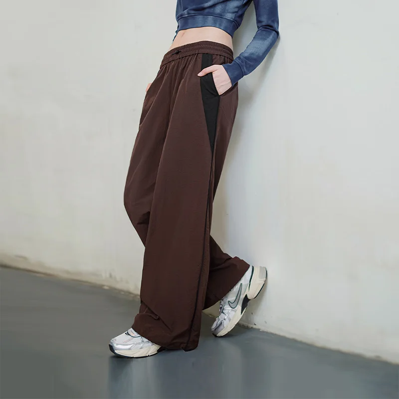 Pantaloni Casual da donna a contrasto di colore Maden pantaloni Cargo larghi pantaloni sportivi da esterno con pantaloni elastici in vita per