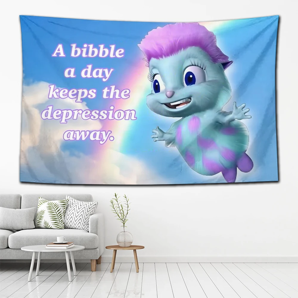 

2024 Bibble Memes Tapestry Decoration Flag Living Room Wall Hanging Bedroom Wall Carpets tapestries