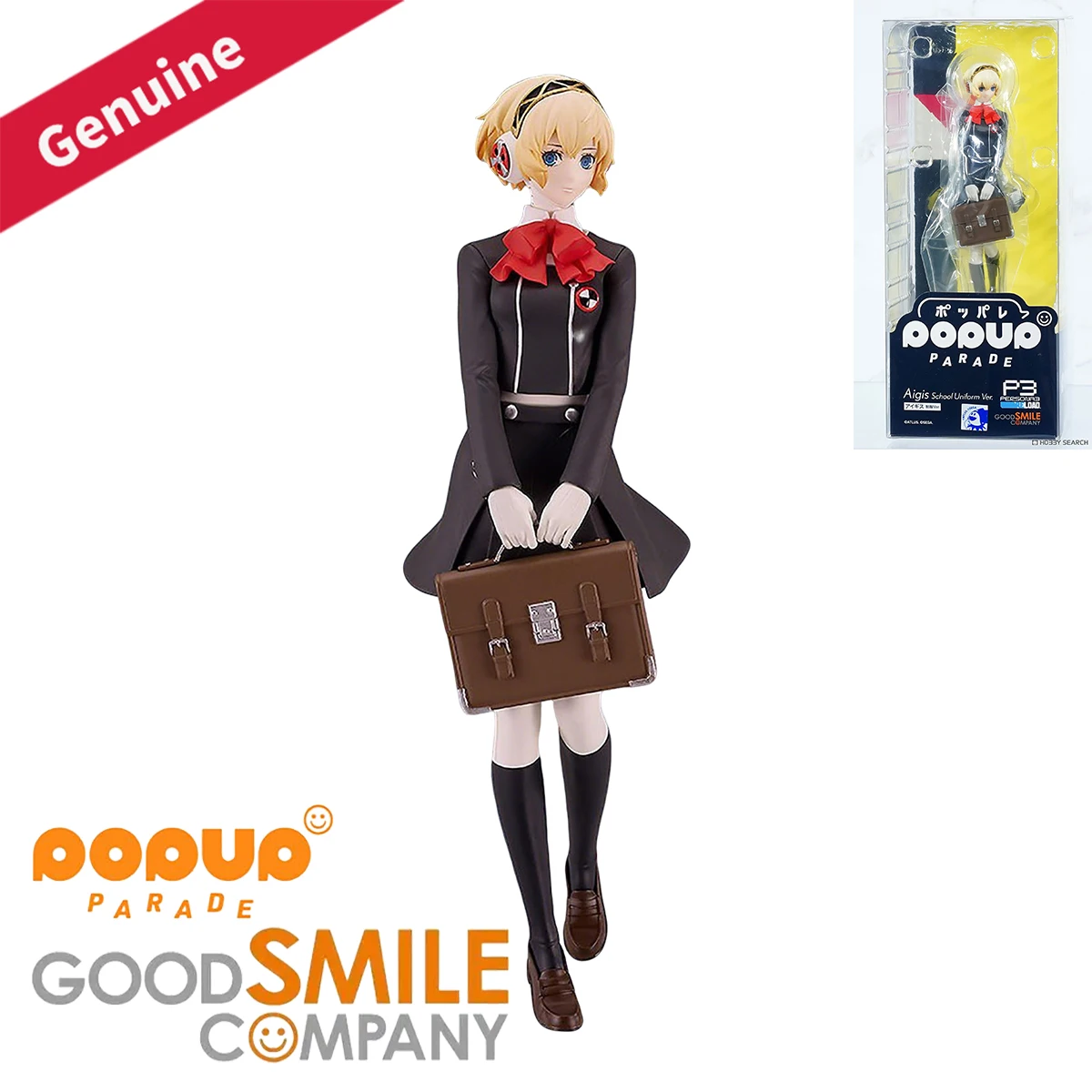 Figura Original de Good Smile Company, Prepintada, Pop Up Parade, Persona 3 Reload, Versión Uniforme Escolar de Aegis Figura de Personaje de Videojuego