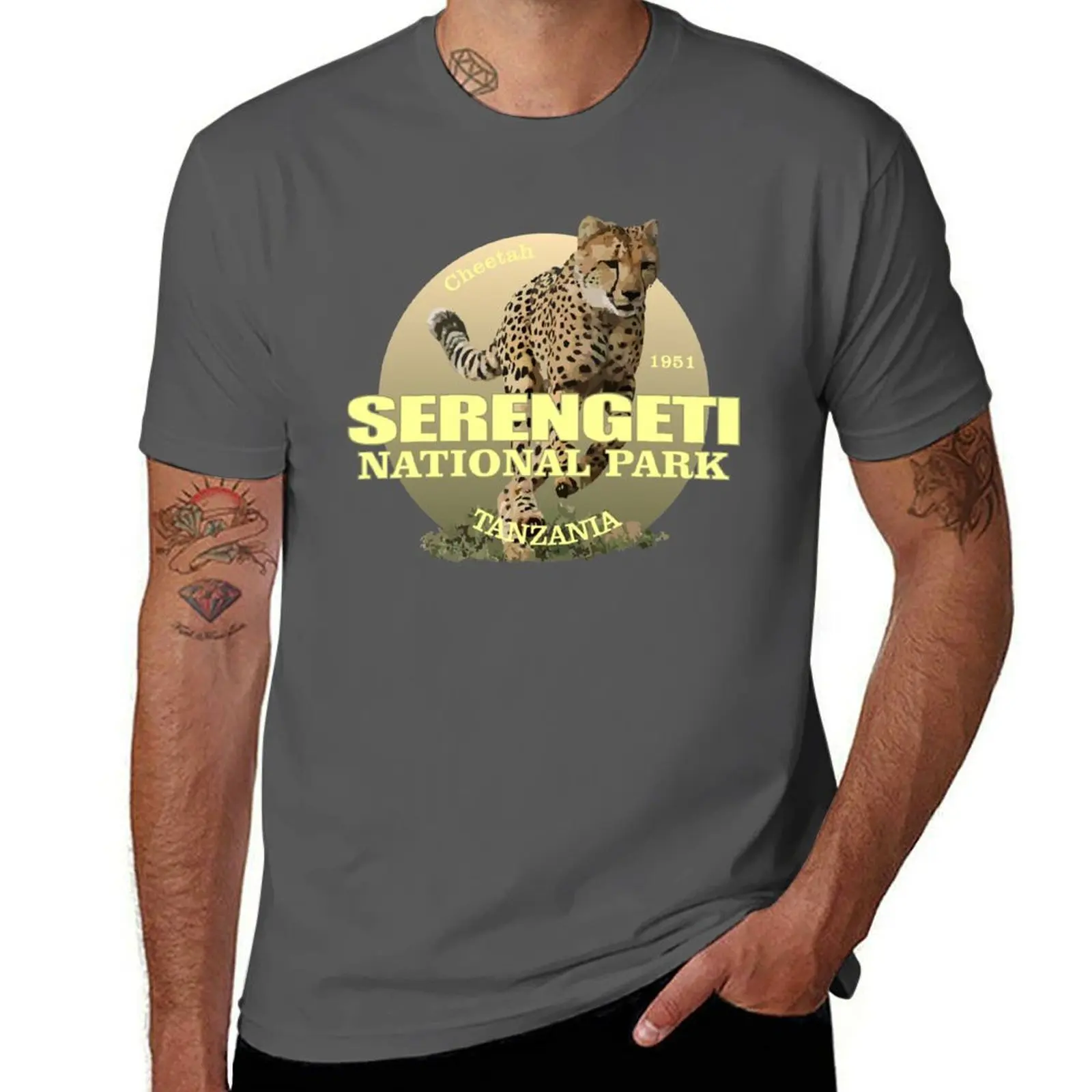 

Serengeti Park (Cheetah)(WT) National T-Shirt Work Basic Short Sleeve Top