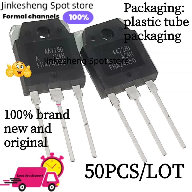 (50PCS/Lot )100% Real Original New FQA24N50 24N50 FQA24N50F FDA24N50 FDA24N50F FHA24N50 TO-3P 24A 500V Power MOSFETNEW