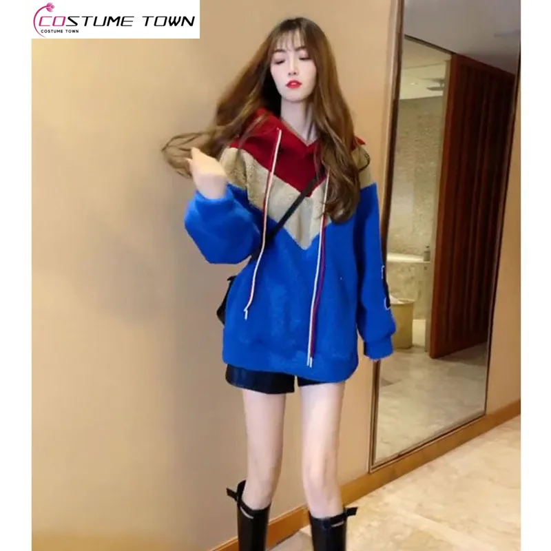 

2023 Spring Lamb Wool Sweater Women's Thickened Coat with Solid White T-shirt High Waist Shorts Three Piece Fashion Set