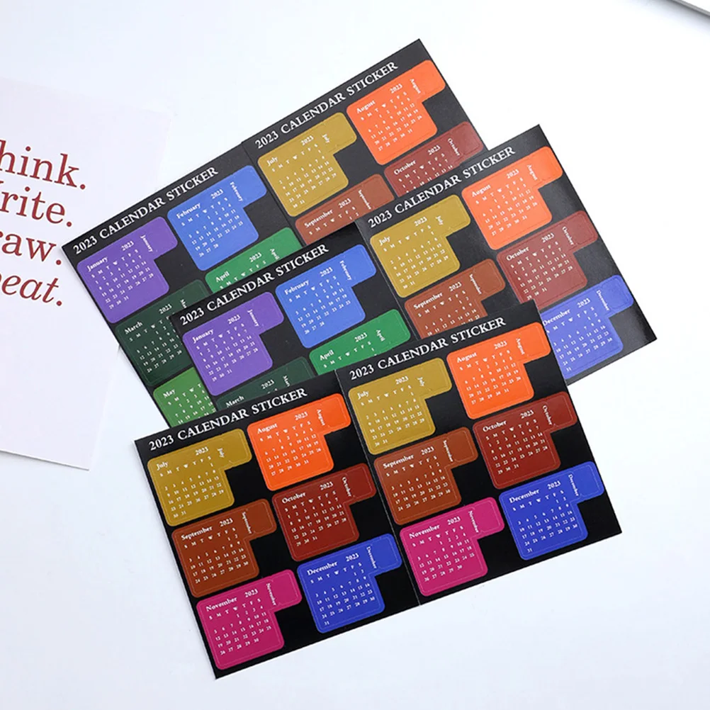 

5 Sheets Calendar Index Labels Stickers Monthly 2023 Schedule Planner Sticky Tabs for Paper Notebook Laptop Marking for ganizing