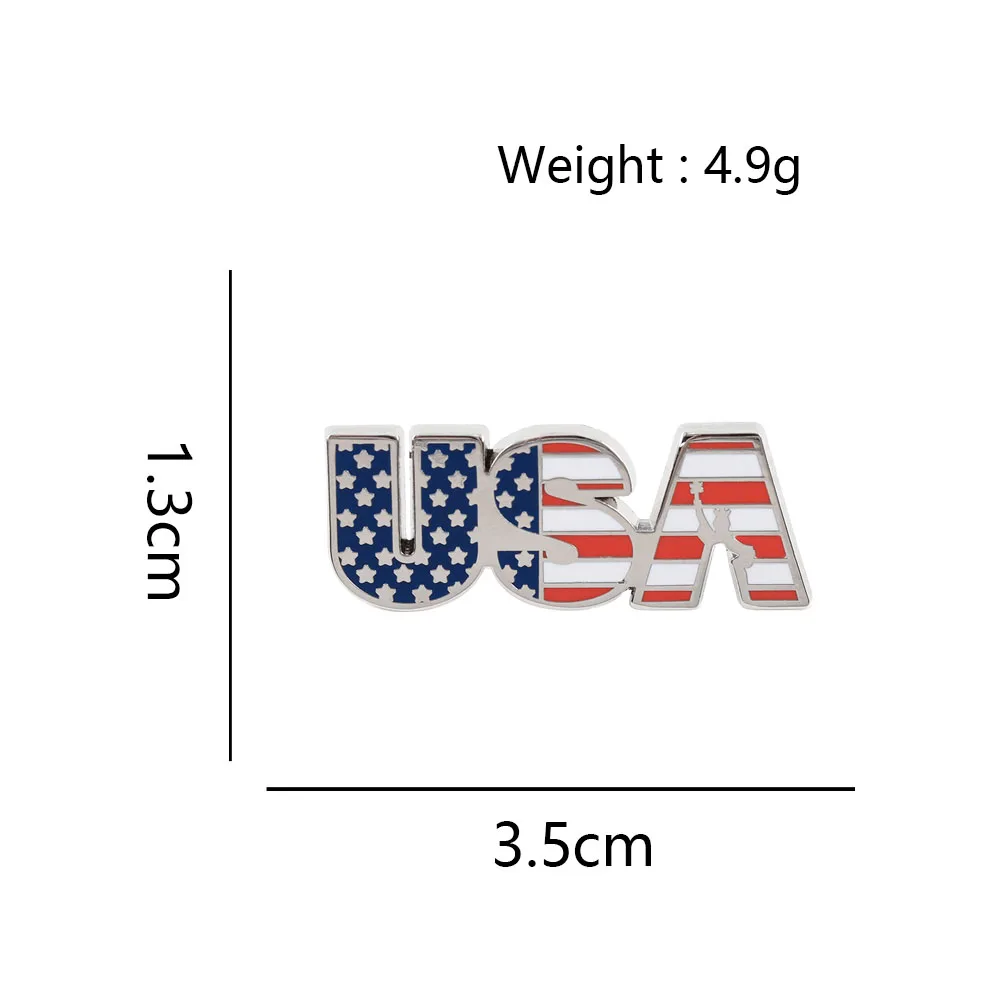 USA-Emaille-Pins mit Amerika-Flagge, patriotische Broschen zum 4. Juli, Freiheitsstatue-Abzeichen, Anstecknadel für Rucksack, Jacke, Schmuck – Detail 2