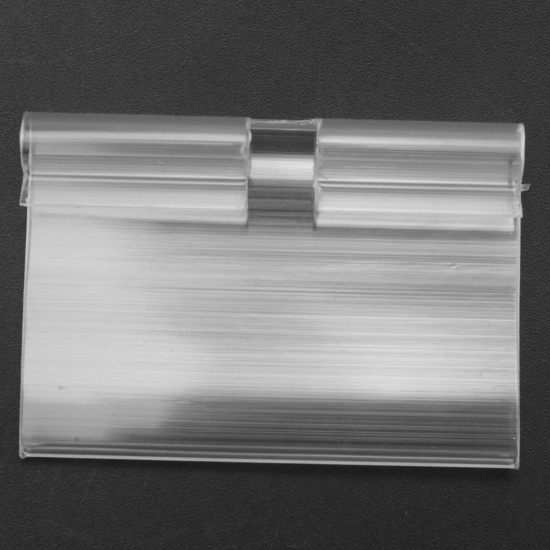 150 Stück durchsichtiger Kunststoffe ti ketten halter Preis schild, Regal etiketten clip abnehmbarer Etiketten halter für Aufbewahrung behälter Korb etiketten